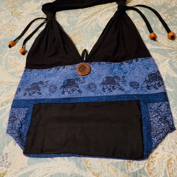 Boho-Chic vintage Thai/elephant motif, shoulder bag w/adj straps used - Picture 7 of 7
